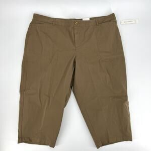 Coldwater Creek Natural Fit Cropped Leg Stretch Pants Size 24 NWT